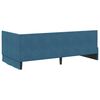 vidaXL Cadre de lit d'angle avec matelas 2 pcs Bleu Velours