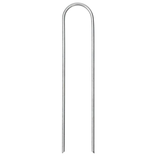 vidaXL Piquets de sol en forme de U 50 pcs 15x3,5 cm acier galvanisé