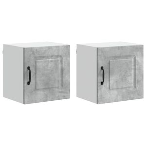 vidaXL Panneau de lave-vaisselle Kalmar 2 pc Gris b&eacute;ton