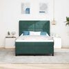 vidaXL Lit &agrave; ressorts avec matelas Vert fonc&eacute; 200 x 160 cm Polyester