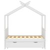 vidaXL Cadre de lit enfant avec tiroir blanc pin massif 70x140 cm