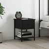 vidaXL Table de chevet noir 34x35,5x45 cm bois d&rsquo;ing&eacute;nierie