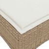 vidaXL Tabourets jardin coussins 2pcs beige 55x55x36 cm résine tressée