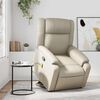 vidaXL Fauteuil inclinable de massage Cr&egrave;me Similicuir