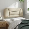 vidaXL Coussin de t&ecirc;te de lit Hvar cr&egrave;me 90 cm tissu