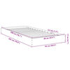 vidaXL Cadre de lit sans matelas ch&ecirc;ne sonoma 90x200 cm