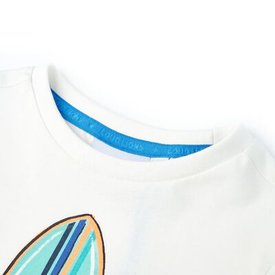 T-shirt pour enfants avec manches courtes écru 92