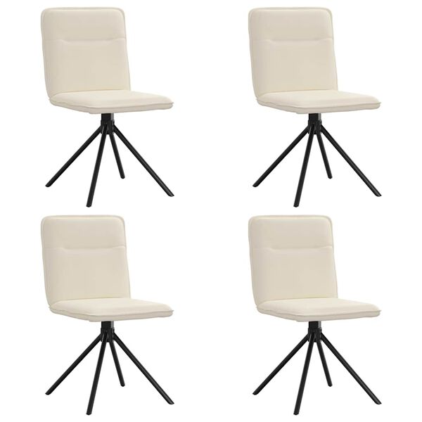 vidaXL Chaises &agrave; manger lot de 4 Lin