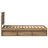 vidaXL Cadre de lit Ch&ecirc;ne artisan 75 x 190 cm Bois de pin massif