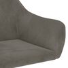 vidaXL Chaise pivotante de bureau Gris fonc&eacute; Velours