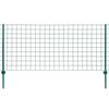 vidaXL Cl&ocirc;ture Euro Acier 20x1,5 m Vert