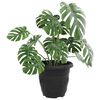 vidaXL Pot &agrave; fleurs rond 24 pcs Noir &Oslash; 26 x 21,5 cm Plastique