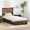 vidaXL Lit de Rangement Ch&ecirc;ne fum&eacute; 70 x 190 cm Bois d'ing&eacute;nierie