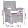 vidaXL Ensemble de salle &agrave; manger pour jardin 7 pcs Noir polyrotin