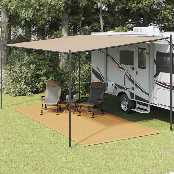 vidaXL Tapis de tente sable 250x500 cm PEHD