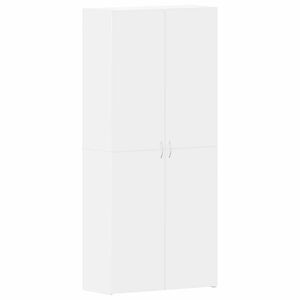 vidaXL Cabinet &agrave; chaussures 80 x 35.5 x 180 cm Bois d'ing&eacute;nierie Blanc