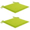 vidaXL Chaises de jardin avec coussins lot de 2 Acacia solide et acier