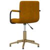vidaXL Chaises pivotantes &agrave; manger lot de 4 marron velours