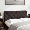 vidaXL Coussin de t&ecirc;te de lit marron fonc&eacute; 140 cm tissu