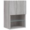 vidaXL Unit&eacute;s murales TV avec LED 4 pcs gris sonoma bois d'ing&eacute;nierie