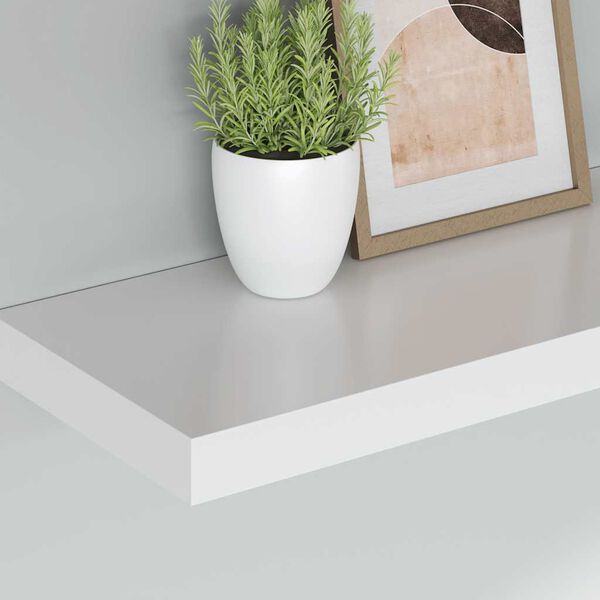vidaXL &Eacute;tag&egrave;res murales flottantes 2 pcs blanc 60x23,5x3,8 cm MDF