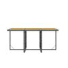 vidaXL Ensemble &agrave; manger de jardin coussins 7pcs R&eacute;sine tress&eacute;e Gris