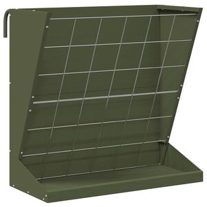 vidaXL Distributeur de Foin Vert olive 71 x 33 x 70 cm 5 kg