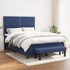vidaXL Sommier &agrave; lattes de lit avec matelas Bleu 140x200 cm Tissu