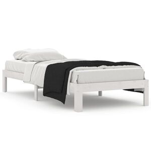 vidaXL Cadre de lit sans matelas blanc bois de pin massif 90x200 cm