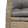 vidaXL Ensemble &agrave; manger de jardin avec coussins 5pcs Beige poly rotin