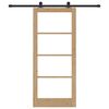 vidaXL Porte coulissante ORKDAL Naturel et Noir 86 x 198,5 cm