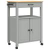 vidaXL Chariot de cuisine MONZA 60x40x88,5 cm bois massif de pin