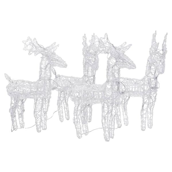 vidaXL Rennes de No&euml;l 4 pcs 160 LED Multicolore Acrylique