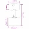 vidaXL Spot de plafond Blanc 6.5 x 6 x 11.5 cm Acier