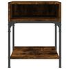 vidaXL Table de chevet ch&ecirc;ne fum&eacute; 40x41x50 cm bois d'ing&eacute;nierie