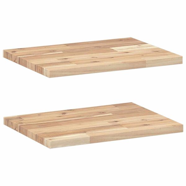 vidaXL &Eacute;tag&egrave;res flottantes 2 pcs 40x30x2 cm acacia massif non trait&eacute;
