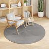 vidaXL Tapis de surface Rond HUARTE Gris &Oslash; 120 CM Polyester