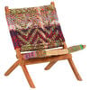 vidaXL Chaise pliante Chindi en tissu multicolore