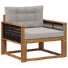vidaXL Sofa de milieu ext&eacute;rieur Naturel et Gris clair 83 x 91 x 73 cm