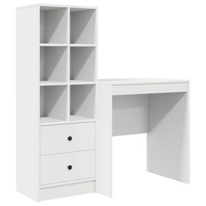 vidaXL Bureau Blanc 115,5 x 50 x 127 cm 2 pc