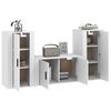 vidaXL Ensemble de meubles TV 3 pcs Blanc Bois d'ing&eacute;nierie