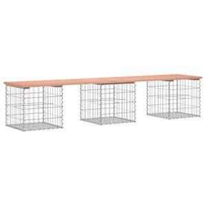 vidaXL Banc de jardin design gabion 203x44x42cm bois massif de douglas