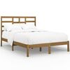 vidaXL Cadre de lit sans matelas marron miel bois massif 120x200 cm