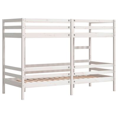 vidaXL Lit superposé Blanc 75x190 cm Bois de pin massif