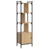 vidaXL Biblioth&egrave;que avec porte ch&ecirc;ne sonoma 44,5x30x154,5 cm