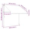 vidaXL Auvent r&eacute;tractable cr&egrave;me 200x115 cm tissu et acier