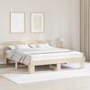 vidaXL Cadre de lit avec t&ecirc;te de lit Naturel 180 x 200 cm Pin massif