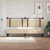 vidaXL T&ecirc;te de lit suspendue Uni Cr&egrave;me 210 x 55 x 5 cm PU antique