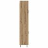 vidaXL Haut Armoire 2 pcs Ch&ecirc;ne artisanal Bois Agglom&eacute;r&eacute; et Verre