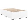 vidaXL Sommier &agrave; lattes de lit avec matelas blanc 120x190cm similicuir